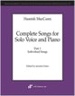Complete Songs for Solo Voice and Piano, Part 1 Study Scores sheet music cover